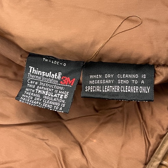 VTG Wilsons Adventure Bound Bomber Jacket Women's Small Brown Leather Lined Coat - Picture 7 of 14